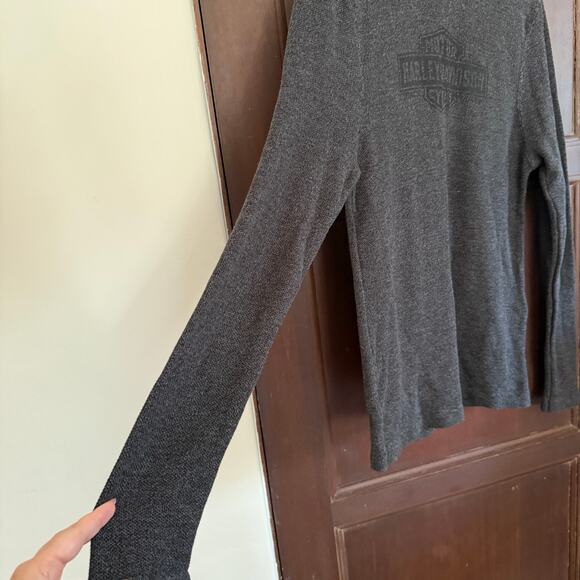 HARLEY-DAVIDSON | Gray Crew neck Sweater with Black Logo | Small - Picture 5 of 6